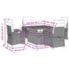 VidaXL Ensemble à Manger de Jardin avec Coussins 5pcs, Table de Terrasse, Ensemble de Meubles de Patio, Mobilier 3277425