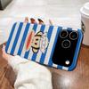 Famous Luxurious P-Paul F-Frank For IPhone 17 16 15 Plus Pro Max 12 14 Plus 11 13 Wave Corrugated Stripe Funda Phone Cover