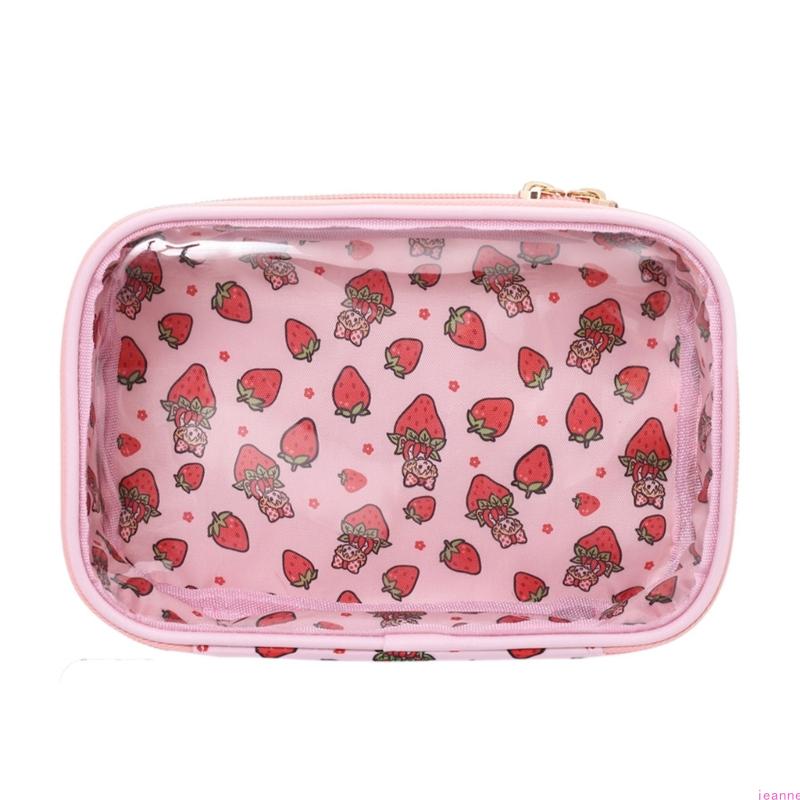 Stylish See Through Butterfly Bowknot Beauty Bag Storage Container with Bows For Organizing Skincare Products
