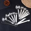 with Scale Measuring Spoon Set Stainless Steel Kitchen Measuring Cup  Coffee Powder