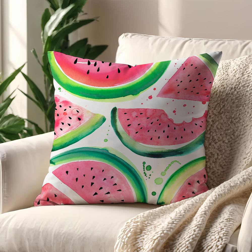 Summer Fruit Watermelon Pattern Cushion Cover For Pillow Printing Sofa Decoration Home Car Room Coffee Office Nordic Simplicity