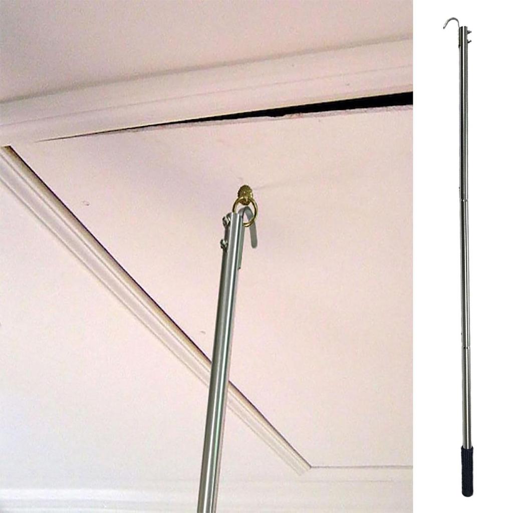 Ladder Pull Down Hook Attic Loft Ladder Pull Down Hook Multi-functional Attic Ladder Pull Cord Garage Door Pull Hook
