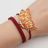 Hand-Woven Butterfly Bracelet Traditional Knitting Techniques Adjustable Wristband Meaningful Gift Wrist Accessory