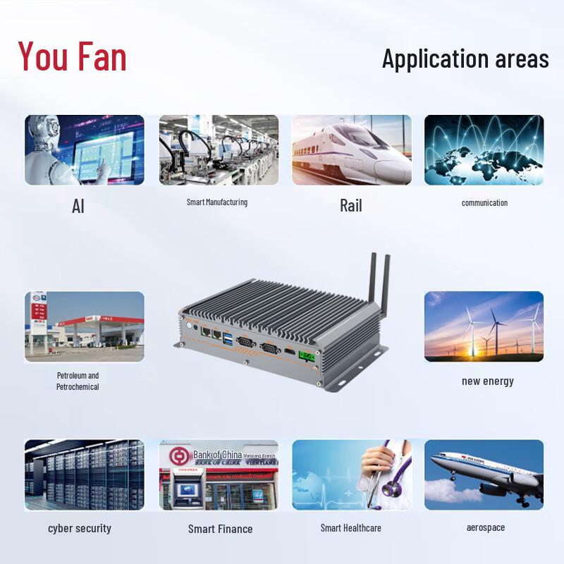 YOUFAN Embedded Fanless Industrial Mini PC (CN Version)