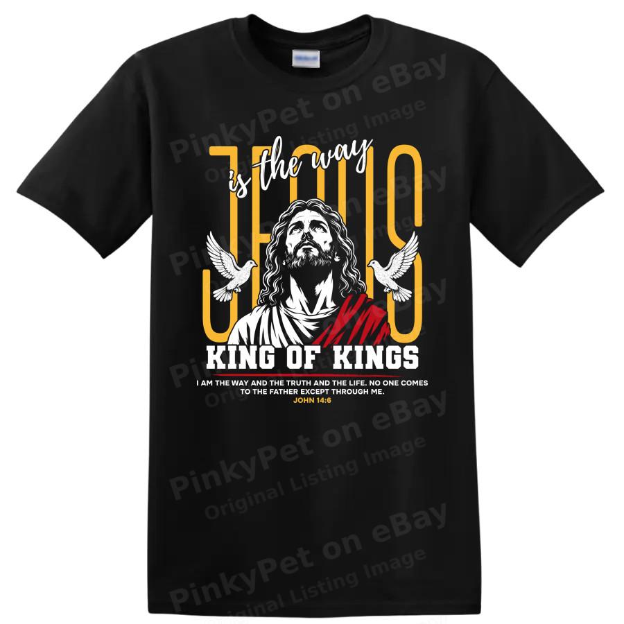 Jesus Christian Faith T Shirt w/ Prayer Cross Religious Graphic Tee Gift Church Unisex T-Shirt