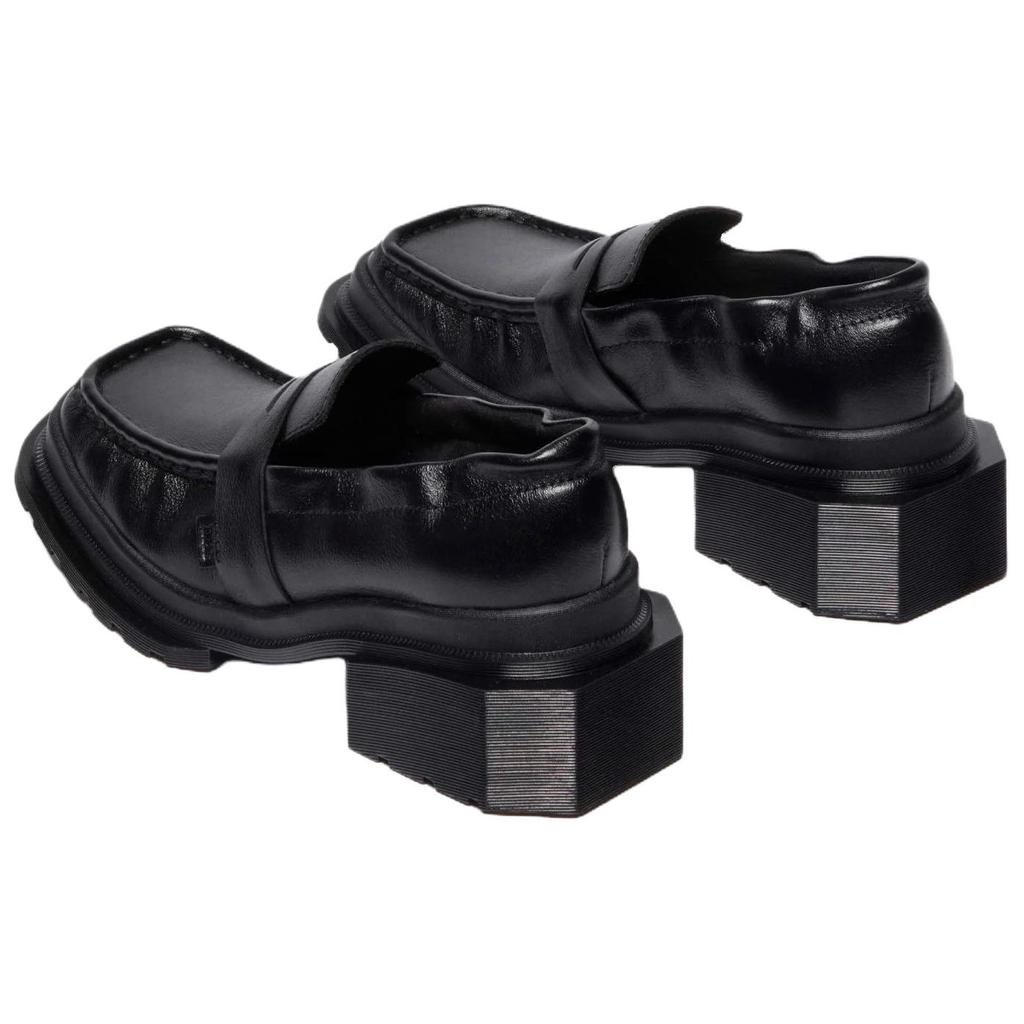 Dr. Martens Maybole Leather Comfortable Square-Toe Loafers 4.4cm Unisex Loafers Black 42063001