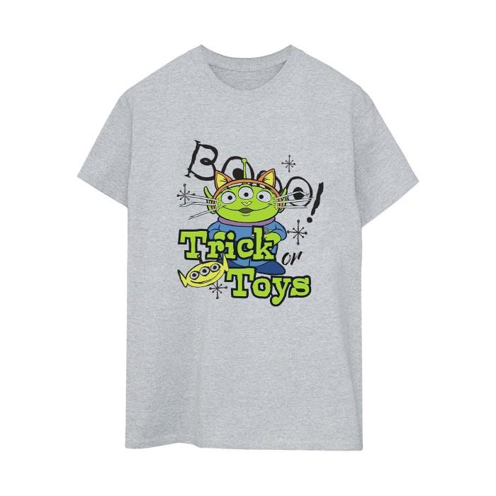 Toy Story Tricou de Halloween pentru femei/femei cu mesaje despre jucării sau trucuri extraterestre pentru iubit