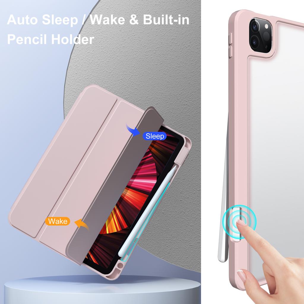 Tablet Case For iPad Air 11 (2025)/(2024)/Air (2022)/(2020)/Pro 11 (2022)/(2021)/(2020)/(2018) , Magnetic Detachable Cover with Pencil Holder