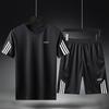 Summer Men Casual Suit Student Plus Size Loose Running Fitness Breathable Quick-Dry Sports Suit