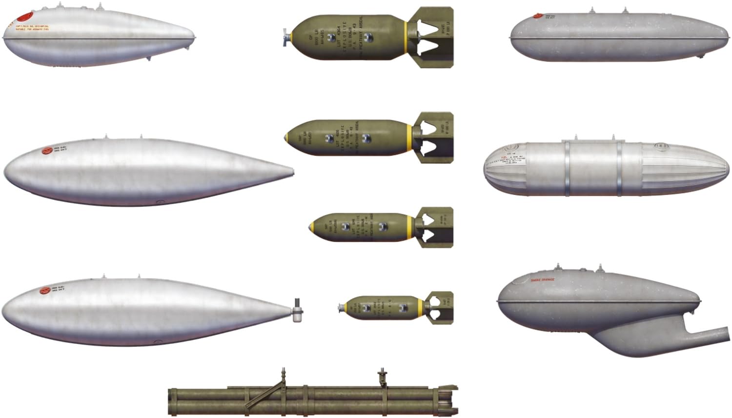 

Miniart Американский топливный бак и бомба Пластиковая модель MA49015 1/48