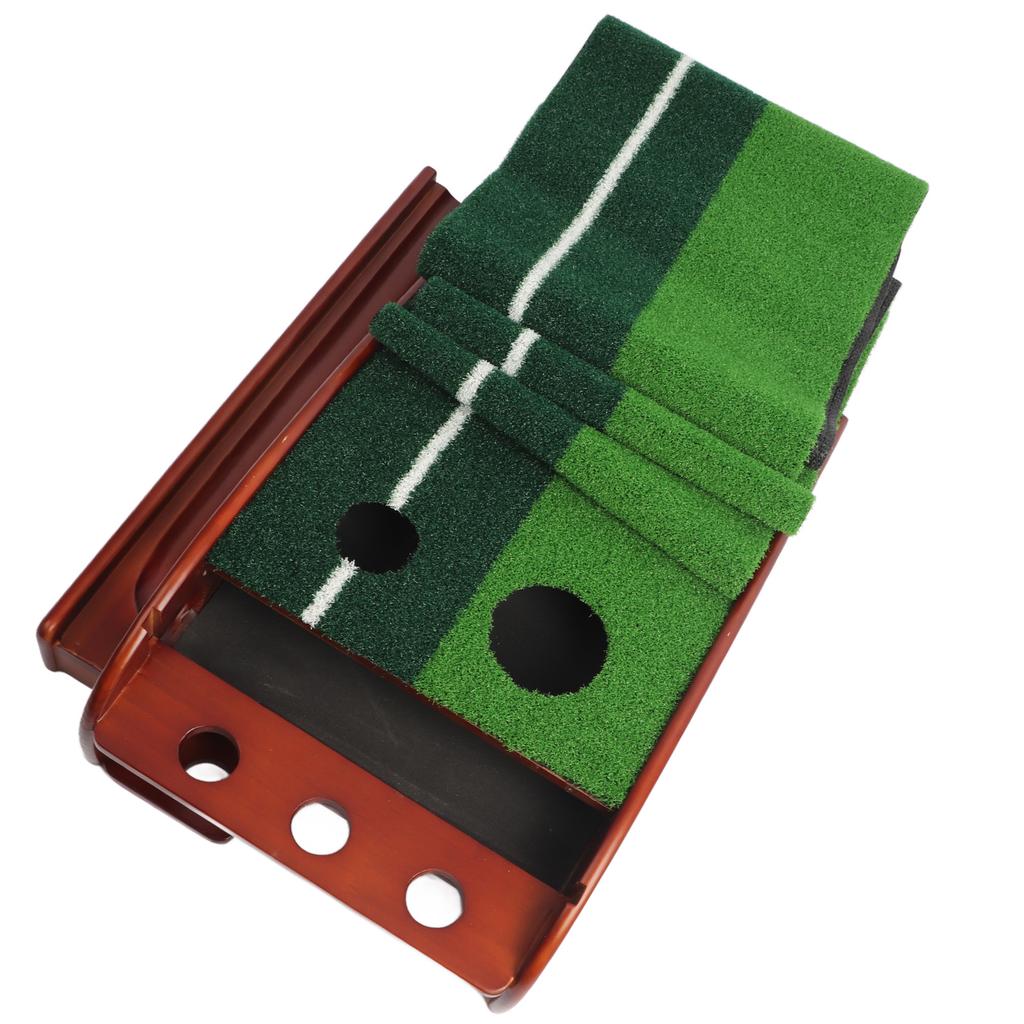 Mahogany Putting Practice Mat Indoor Putter Exercise Blanket Putting Practice Set for Sports