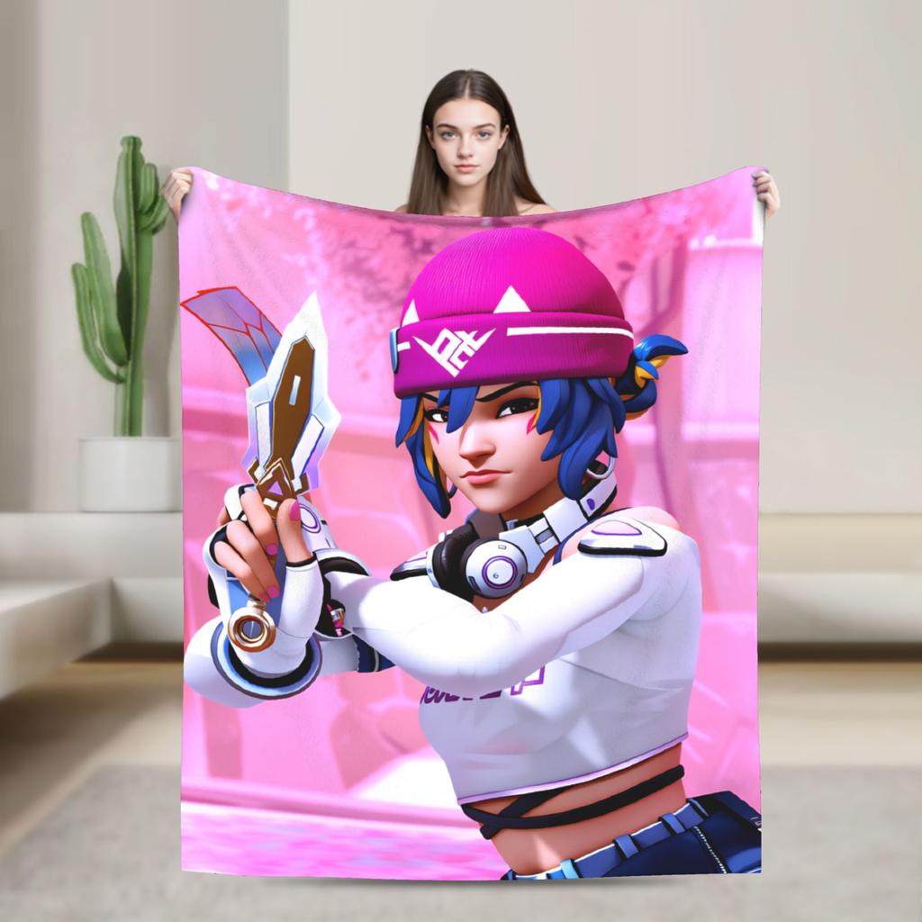 Overwatch Mercy Blankets  Soft Warm Fluffy Plush Bedding Throws For Couch Bed Picnic Flannel Bedspread Bed Cover