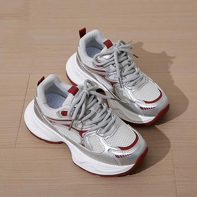 Thick-soled Dad Shoes Mesh Breathable Ultra-light Feet Small 22 New Summer Lightweight Casual Sports Shoes