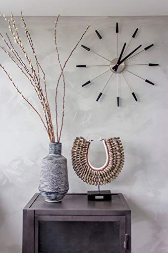 NeXtime wall clock "PLUG INN", very quiet, black, stainless steel, ø58 cm