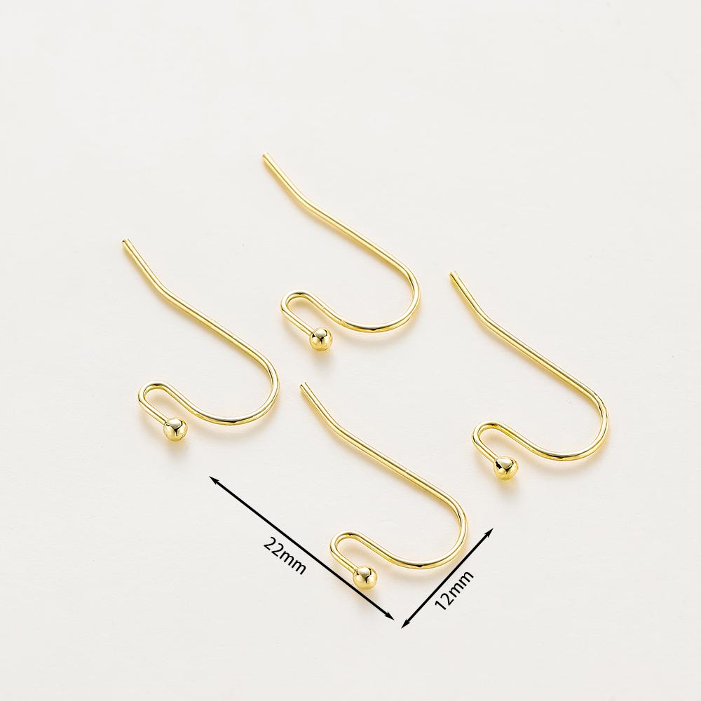 20 Stück/Los 6 Stile 14K 18K Vergoldete Ohrhaken mit Ohrbügel Ohrhaken Ohrringverschlüsse Zubehör für DIY Schmuckherstellung