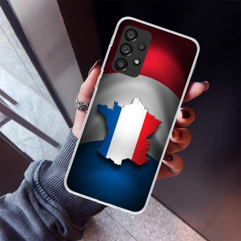

France Flag Phone Case For Samsung Galaxy A15 A14 A13 A12 A55 A54 A53 A52 A35 A34 A33 A32 A25 A24 A23 A22 A04S A03S A02S Case Fo Samsung A25