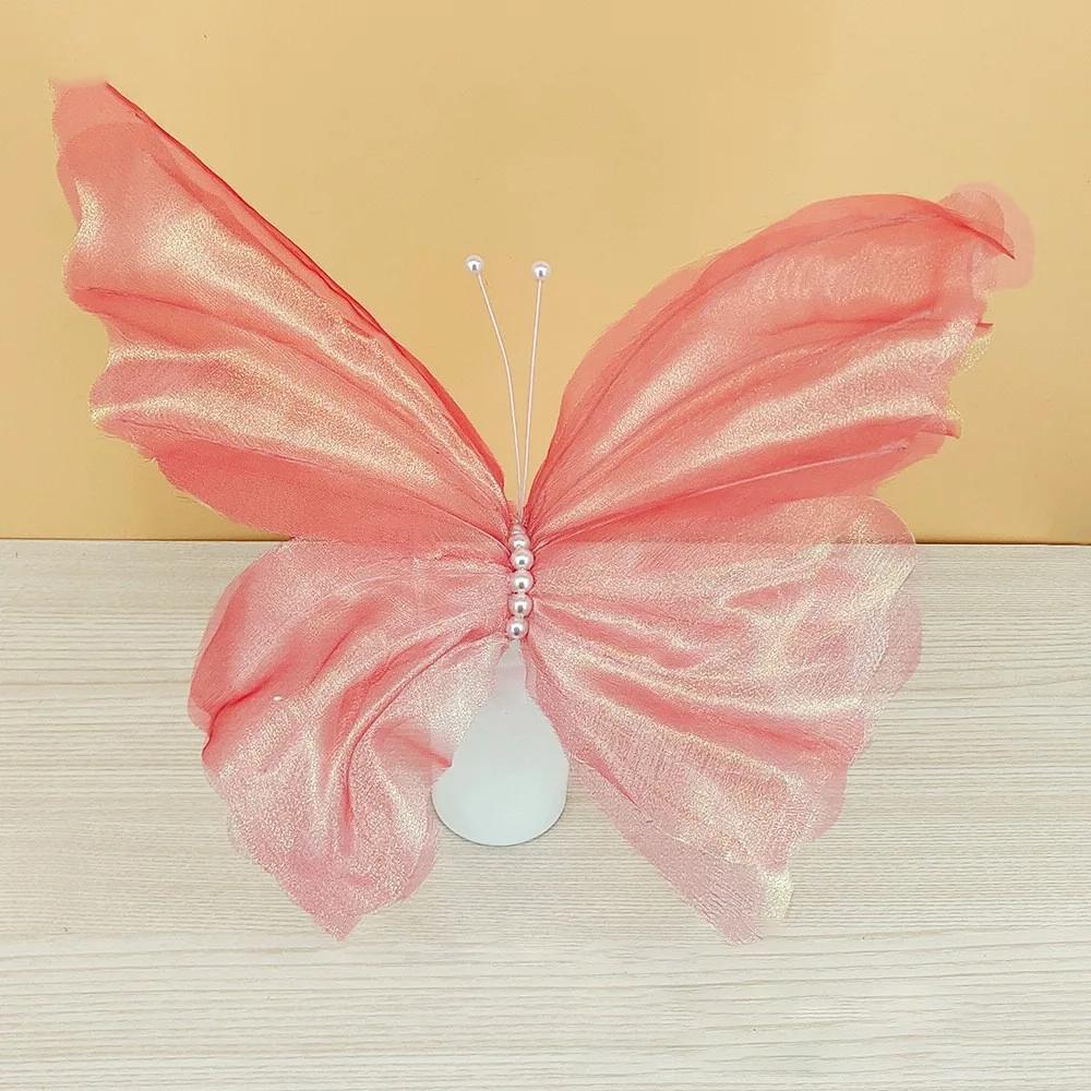 

NEW Silk Artificial Butterfly Flowers Colorful 50cm Flower Head Background Fake Flowers Giant Large Butterfly Party Supply