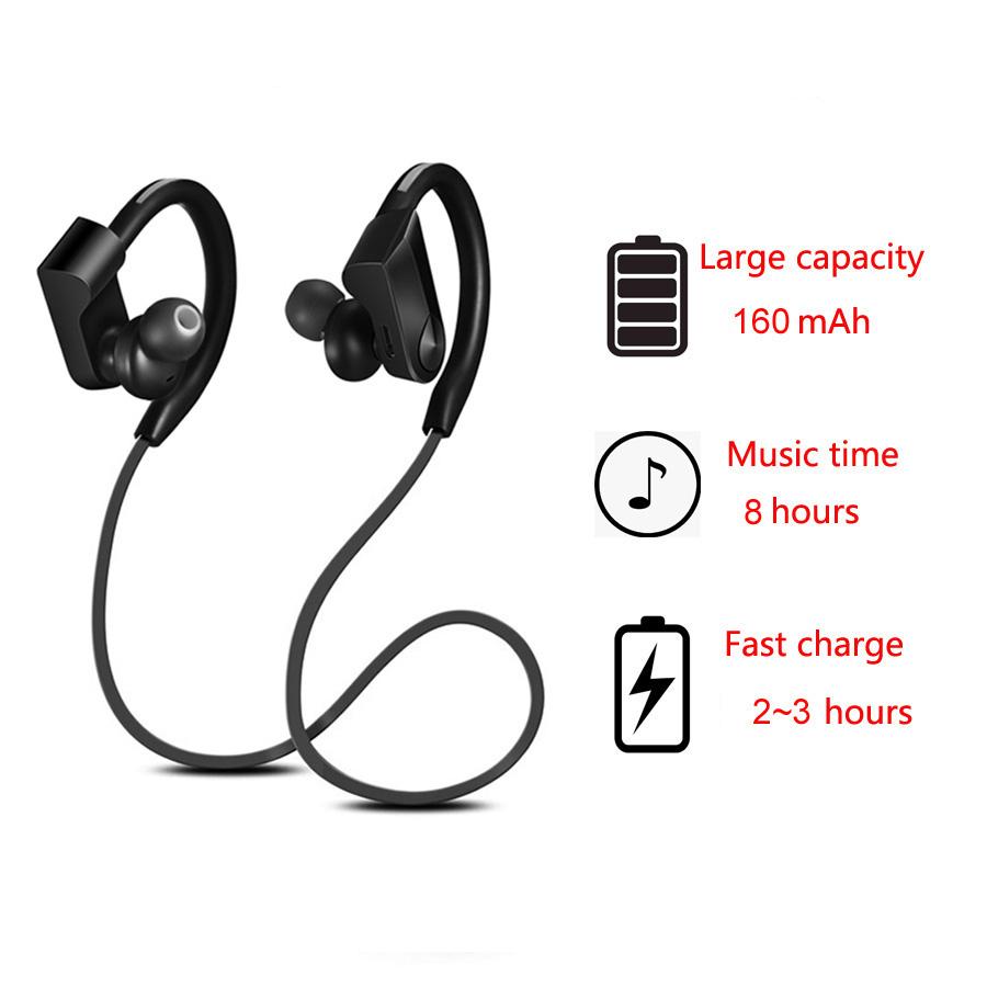 Sport Bluetooth\-compatible Headphone Wireless Earphones Waterproof Earphone Stereo Bass Headset with Mic for for