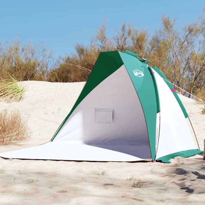 VidaXL Tente de Plage, Abri de Plage avec Sac de Transport, Auvent de Camping, Tente d'Ombrage Jardin Extérieur, Vert d'Eau 94407