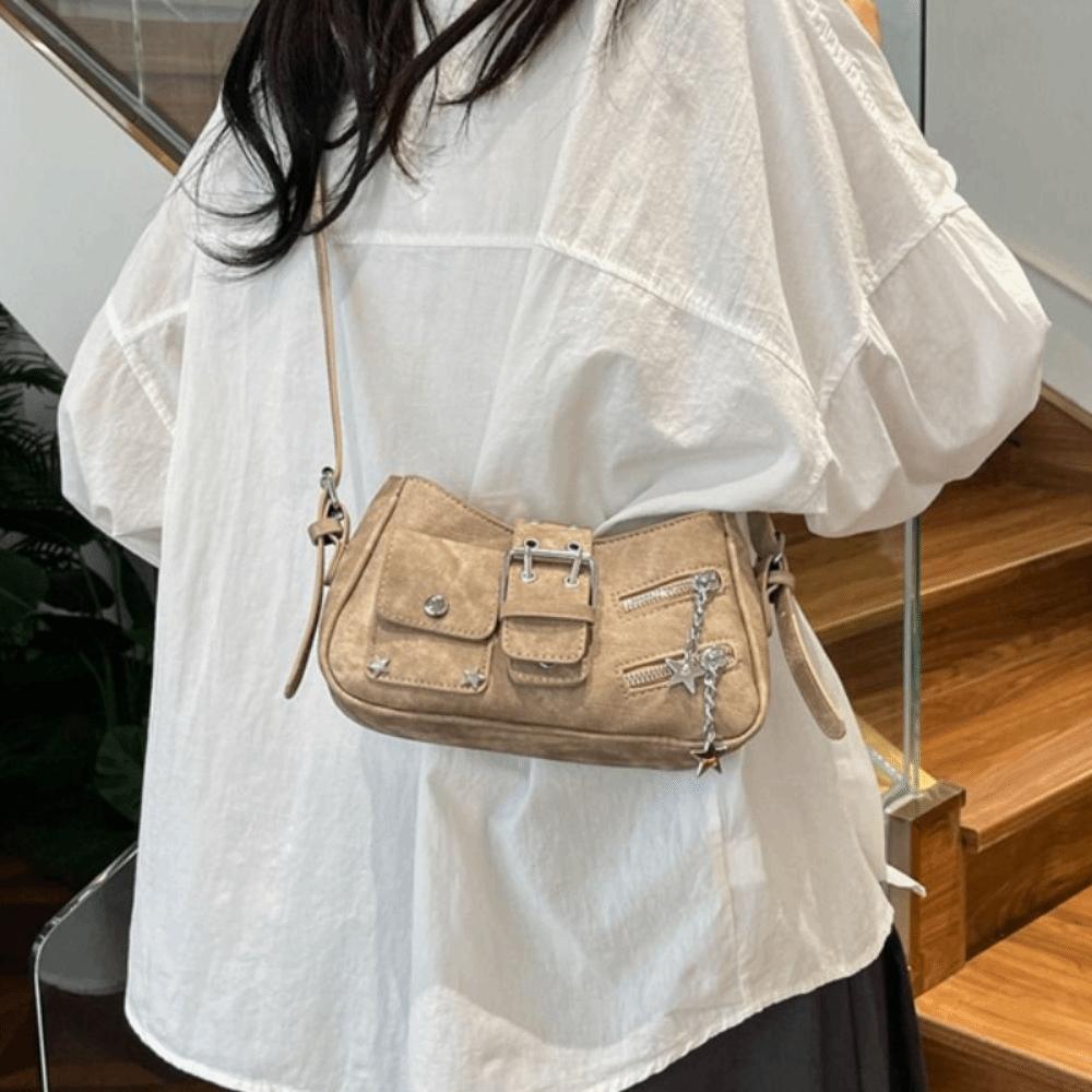 Star Y2K Underarm Bag Rivet Retro Crossbody Bag Fashion Spicy Girl Shoulder Bag  Shopping