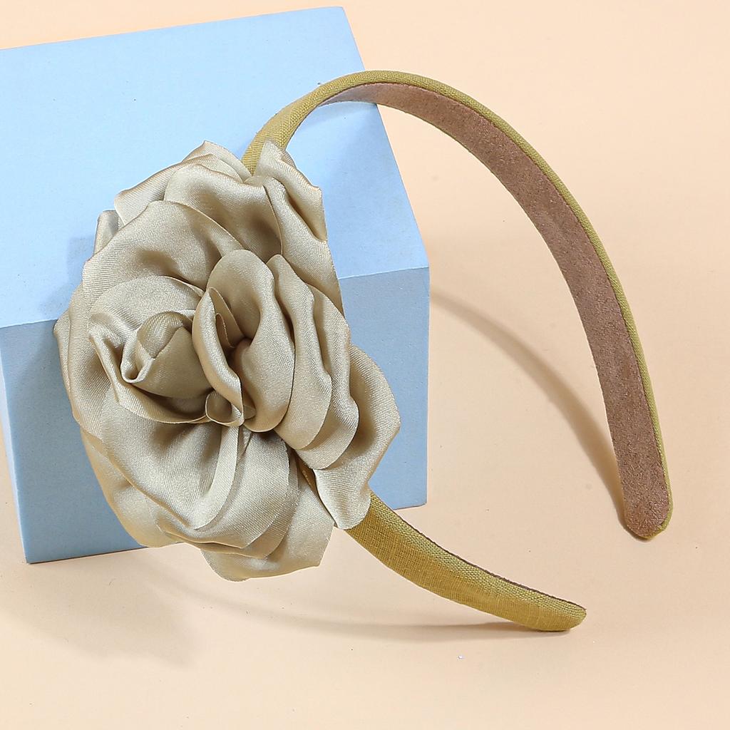 Modische Blumenstirnbänder für Frauen Stoff Kunststoff Haarreifen Satin Blumenstirnband Frauen Mädchen Kinder Haar-Accessoires