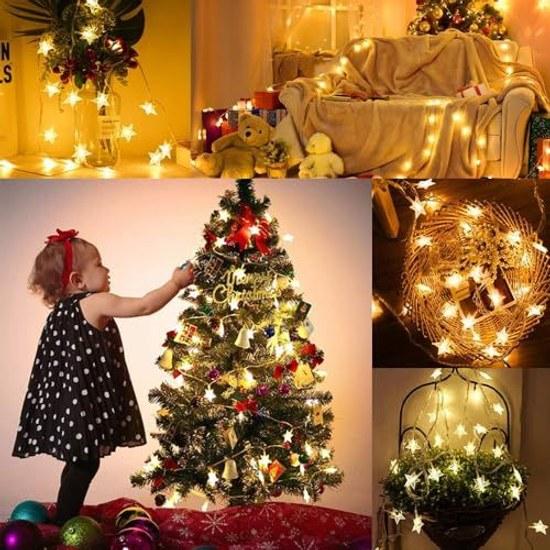 LED illumination light decoration 3M 20 pieces fairy cute star-shaped Christmas ornament indooroutdoor compatible wedding birthday