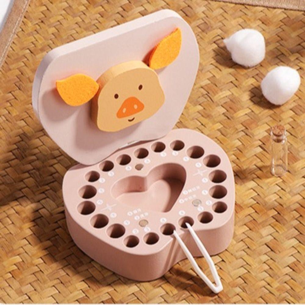 Cartoon Baby Tooth Box Zodiac Milk Teeth Organizer Souvenirs Breast Teeth Storage Case Keepsake
