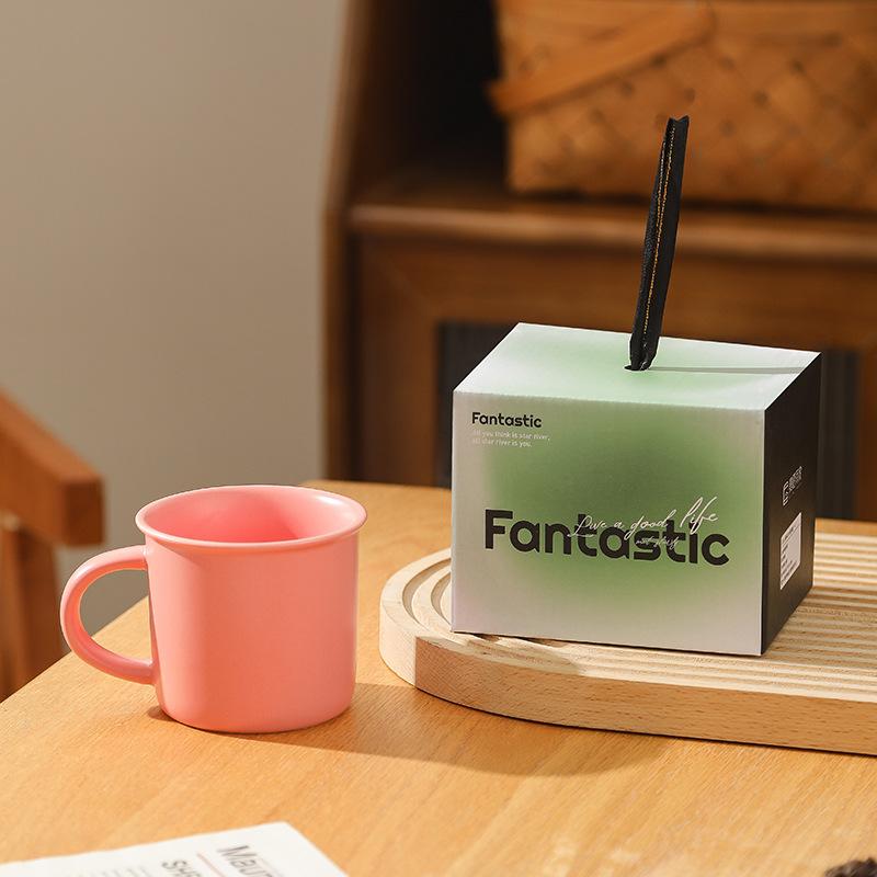 

Простой рисунок керамической чашки для воды Рождественский подарок Кружка высокой ценности Сувенир на открытие 301-400ml