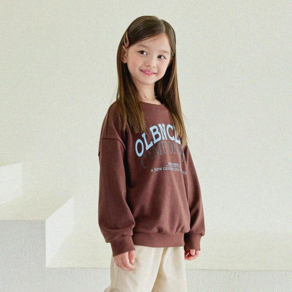  Olivan  Lattering Logo Sweatshirt  Brown 
