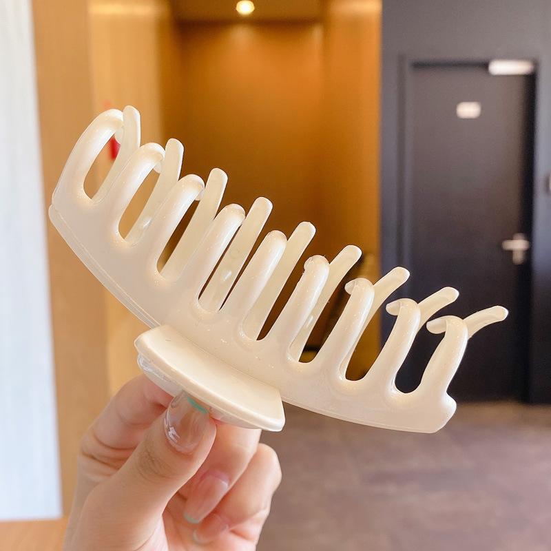 Nuove pinze per capelli a chela eleganti da donna Bianco Caffè Plastica Grande Pinza per capelli Copricapo Coreano Ragazze Pinze per capelli a chela di granchio Accessori per capelli alla moda
