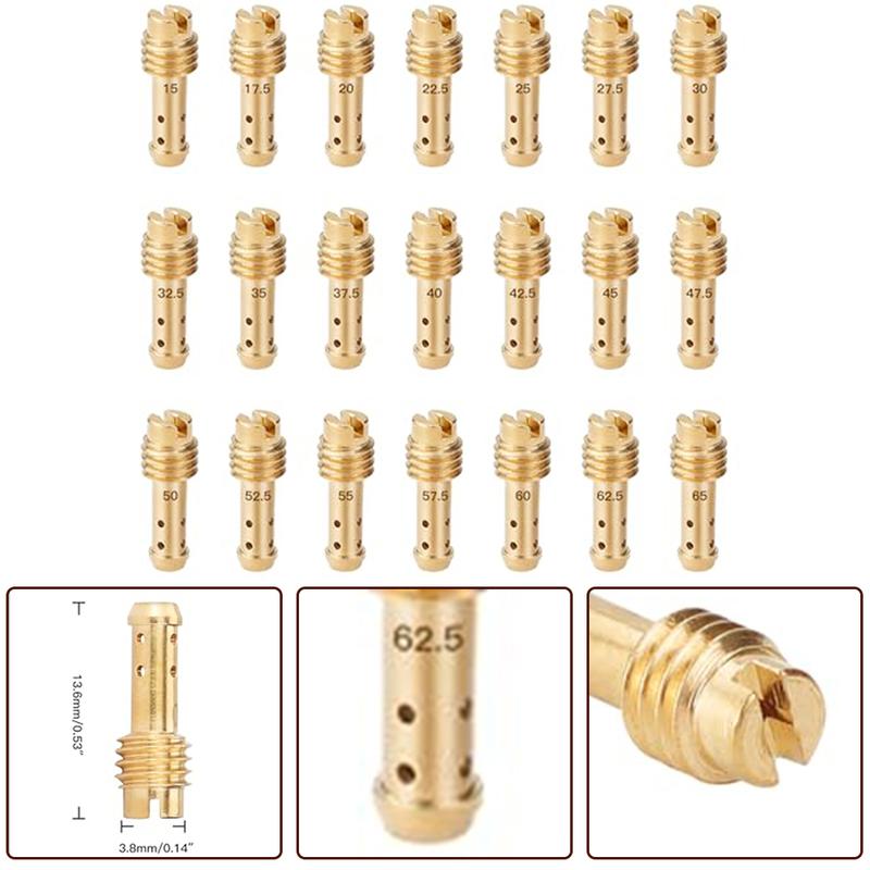 21PCS Carburetor Jet For Pilot Kit for For MIKUNI VMTMTMX VM22210 AX100 EN Essential for Tuning and Performance