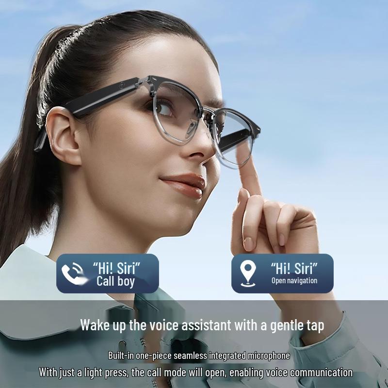 AI Translation GS16 Smart Bluetooth Sunglasses – Metal Frame, Lightweight, Light-Blocking, Cross-Border Style
