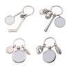 Sublimation Blank Keychain Metal Keyring Heat Transfer Keychain for Christmas