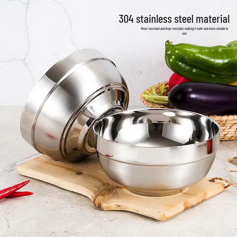 Yoozheng 304 Stainless Steel Double-Layer Insulated Bowl 12cm