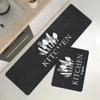 Tableware Pattern Kitchen Runner Rug Non-slip Doormat Kitchen Carpet Floor Mat  Entrance