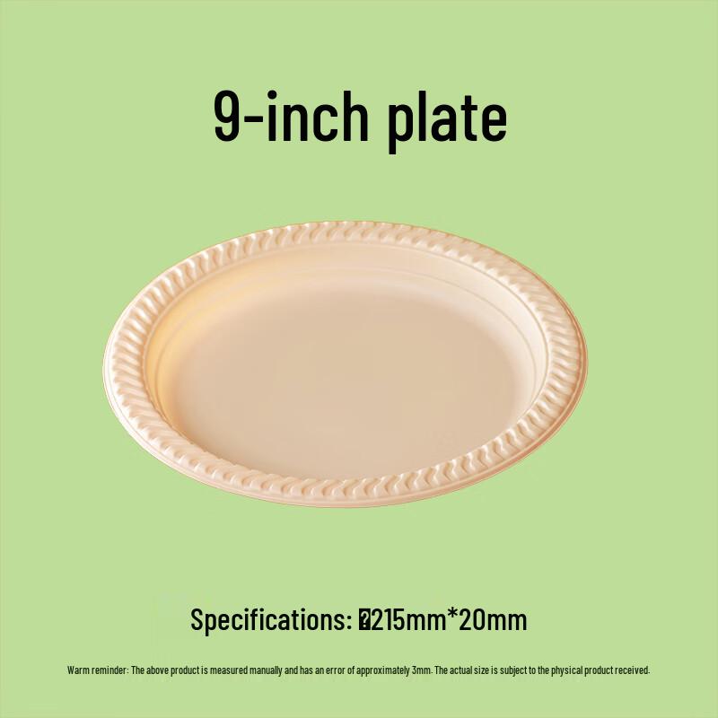 Eco-Friendly Biodegradable Corn Starch Disposable Round Plates