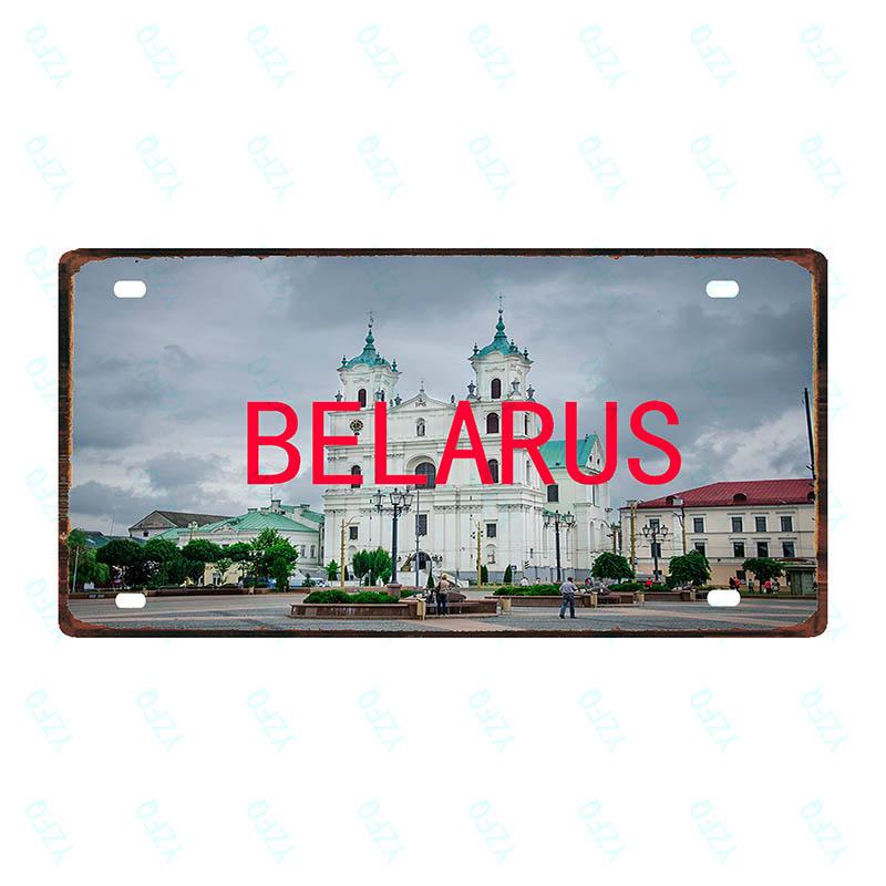 Spain Thailand France Chile City Metal Sign Tin PlateTravel Souvenir Vintage Poster Bar Wall Shop Home Decor 6x12 Inch DC-0109B