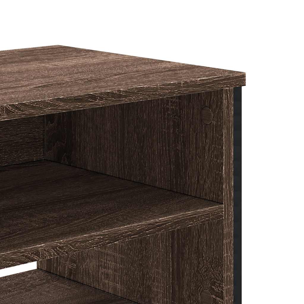 TV Cabinet in Brown Oak Look 122 x 34 x 41 cm Engineered Wood