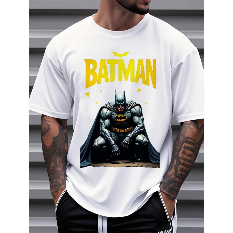 Evropské velikosti Justice League Batman Superhrdina Pánské Rybáři lidí Tričko | Vintage Streetwear Volné Grafické Tričko