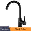 High Arc Matte Black Kitchen Faucet Single 7114R 360-degree Twist Rotatable Water Faucet Cheap Kitchen Faucet Stainless Steel