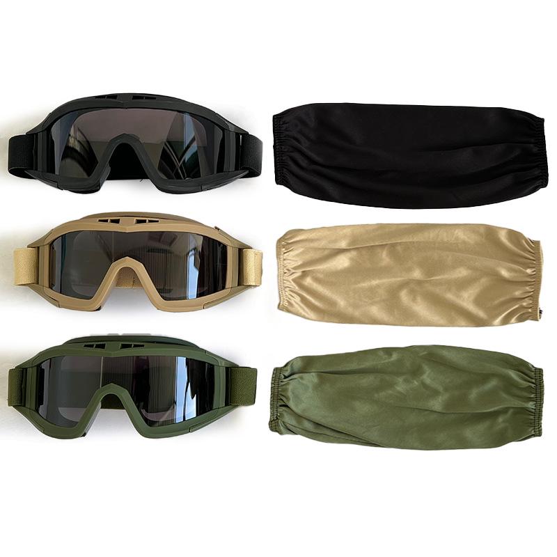 Impact-Resistant Tactical Combat Goggles - Windproof & Sandproof Shooting Glasses for Outdoor Use
