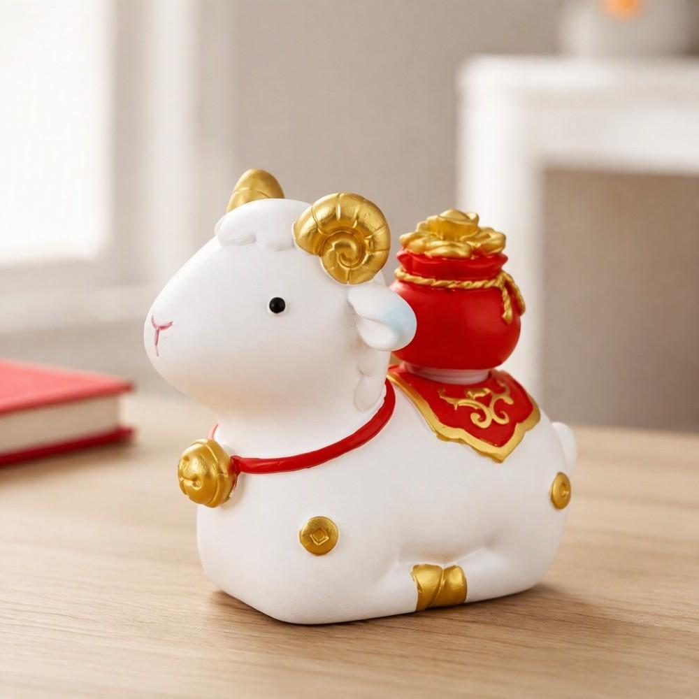 Year of the Sheep Zodiac Sheep Mascot Cute Creative Table Decor Festival Desktop Figurine Tabletop