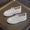 Women's shoes 2026 Spring and Autumn cowhide white shoes new casual board shoes versatile flat sole shoes