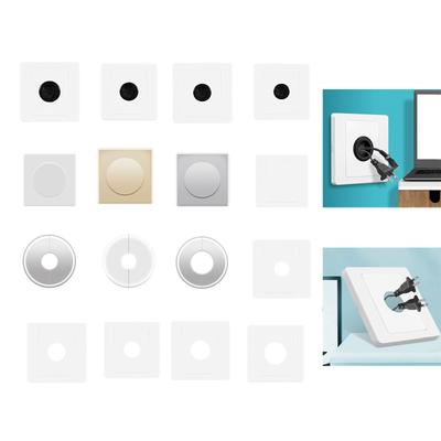 Stylish Cable Management Cover Plate Modern Decorative Panel with Wire Concealer Stylish Outlet Cover for 86 Type Socket