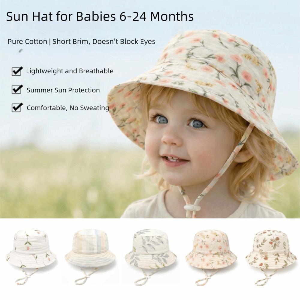 UPF 50+ Sun Hat Striped Kids Sun Hat High Quality Fisherman Hat  for Age 1-6 Years