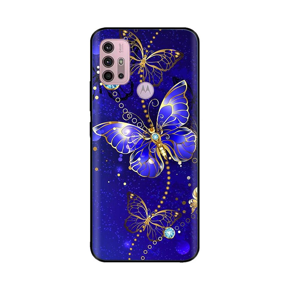 For Motorola Moto G20 Case XT2128-1 XT2128-2 Cover Cute Cartoon Painted Soft Silicone Phone Case For Moto G10 G30 G20 G60 Capa