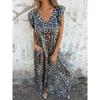 Women's Fashion Print Fly-sleeved Wide-leg Jumpsuit