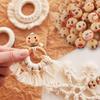 COHEALI 100pcs Smiling Face Wooden Beads Wood Spacer Beads Loose Bead 20mm Painted Wooden Beads for DIY Bracelet Necklace Jewelry Making Hair Crafts