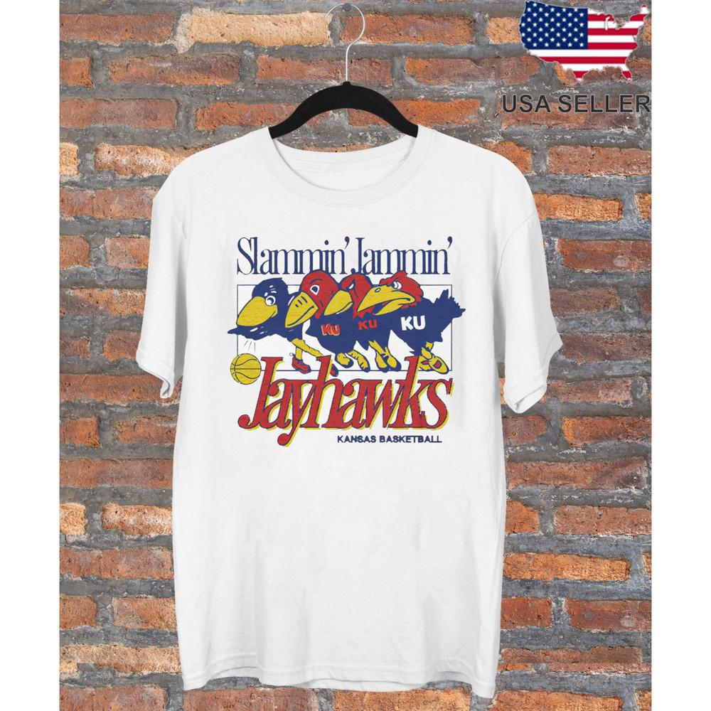 

New! Kansas Jayhawks basketball Big Jay mascot vintage shirt JJ5733 3XL