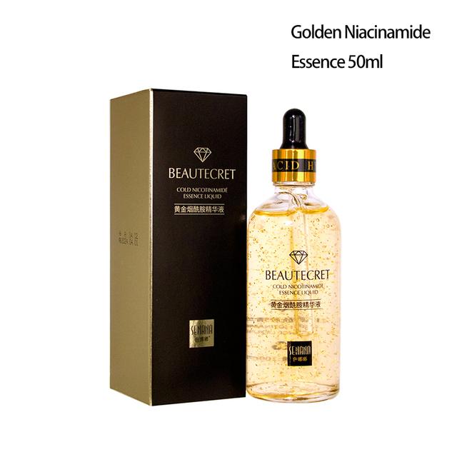 

Средство для ухода за кожей Сыворотка для лица с 24-каратным золотом и ниацинамидом Антивозрастная гиалуроновая кислота для лица Сужает поры Корейские средства для ухода за кожей золотой